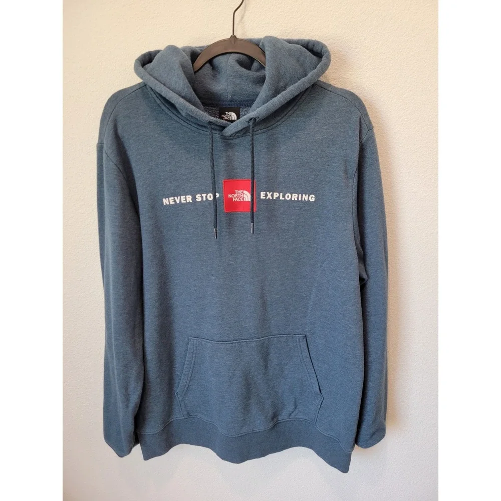 The North Face‎ Blue Logo Hoodie – Men's Large